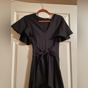 Favlux medium black jumpsuit with tie belt, worn once